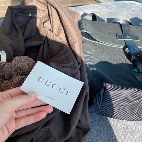 GUCCI Web Fold Over Backpack Techno Canvas - Picture 6 of 7
